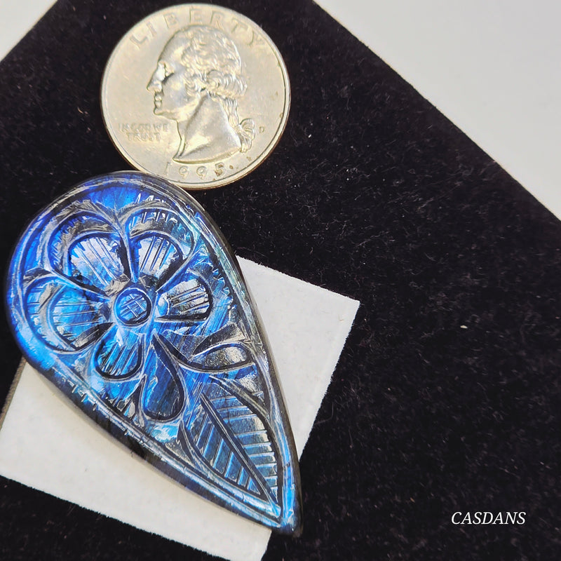 Carved Labradorite Cabochon