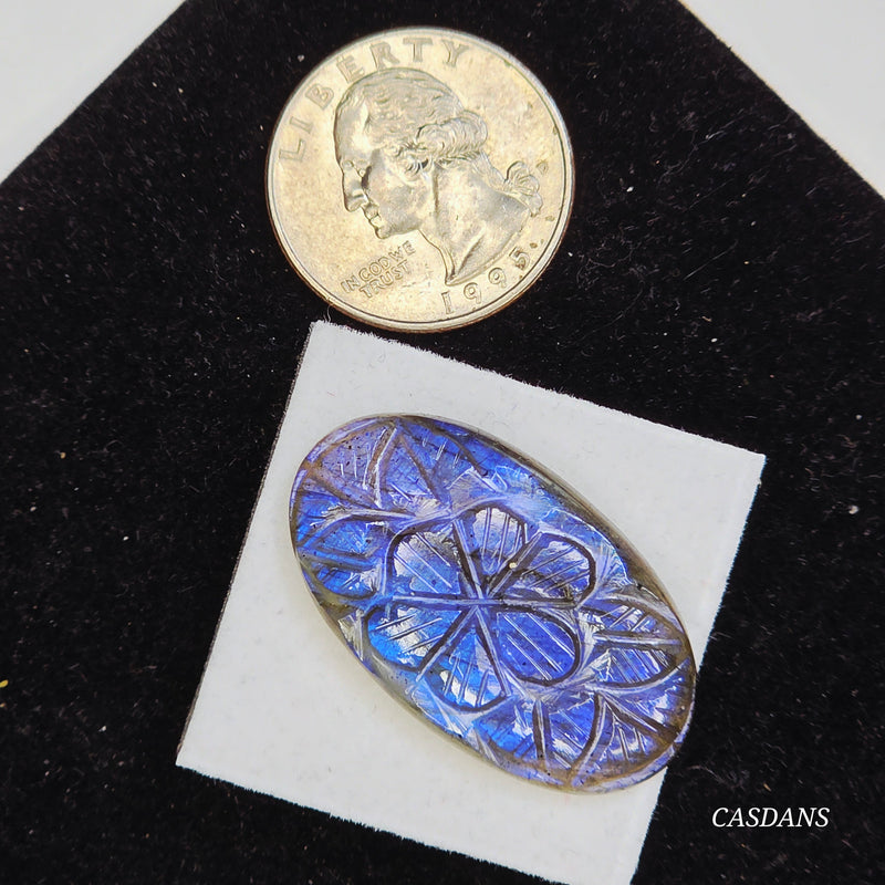 Carved Labradorite Cabochon