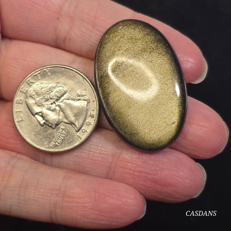 Gold Sheen Obsidian Cabochon