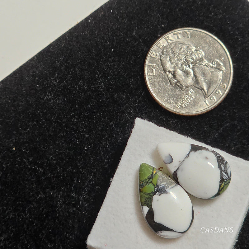 Hawthorn Composite Cabochon Pair