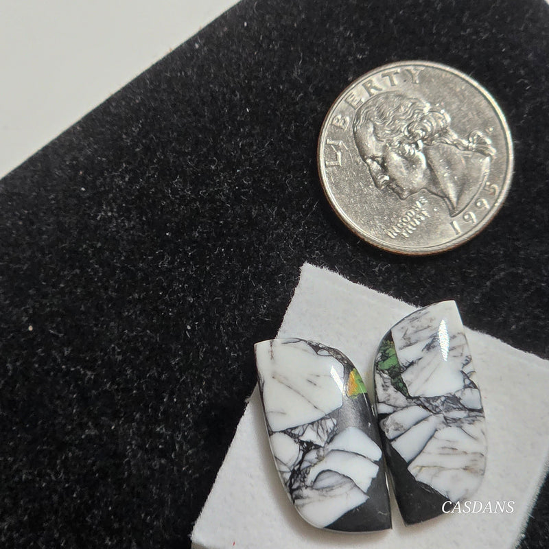 Hawthorn Composite Cabochon Pair