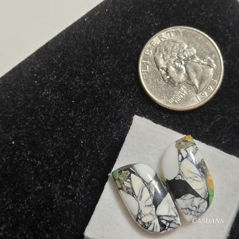 Hawthorn Composite Cabochon Pair