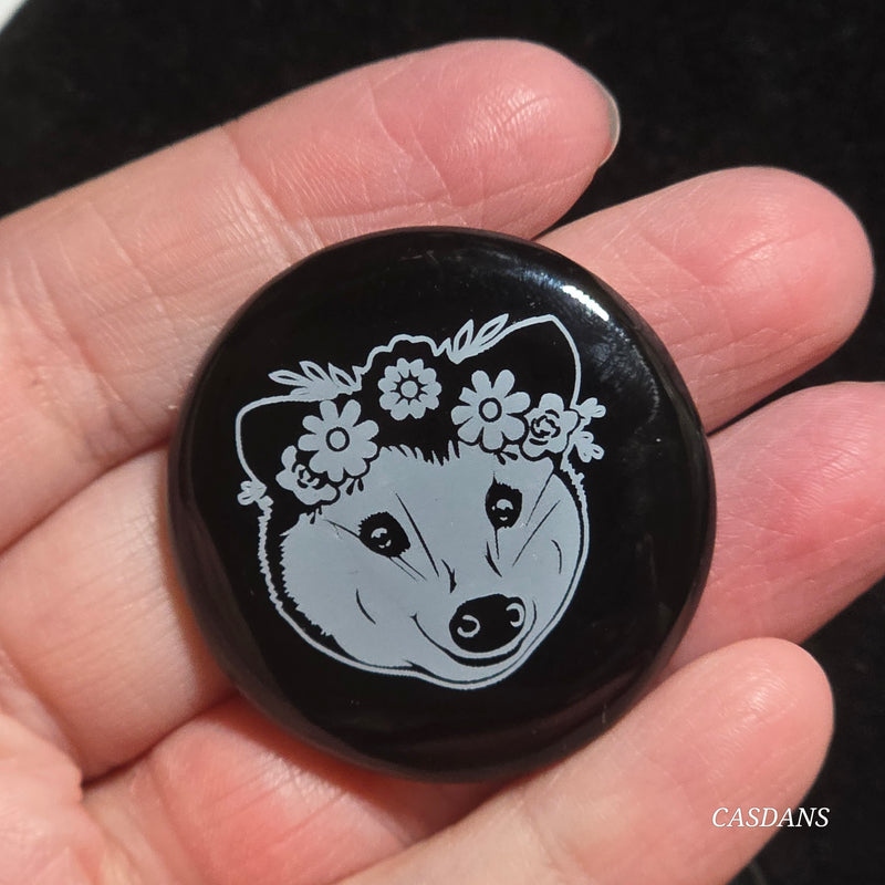 Engraved Onyx Cabochon