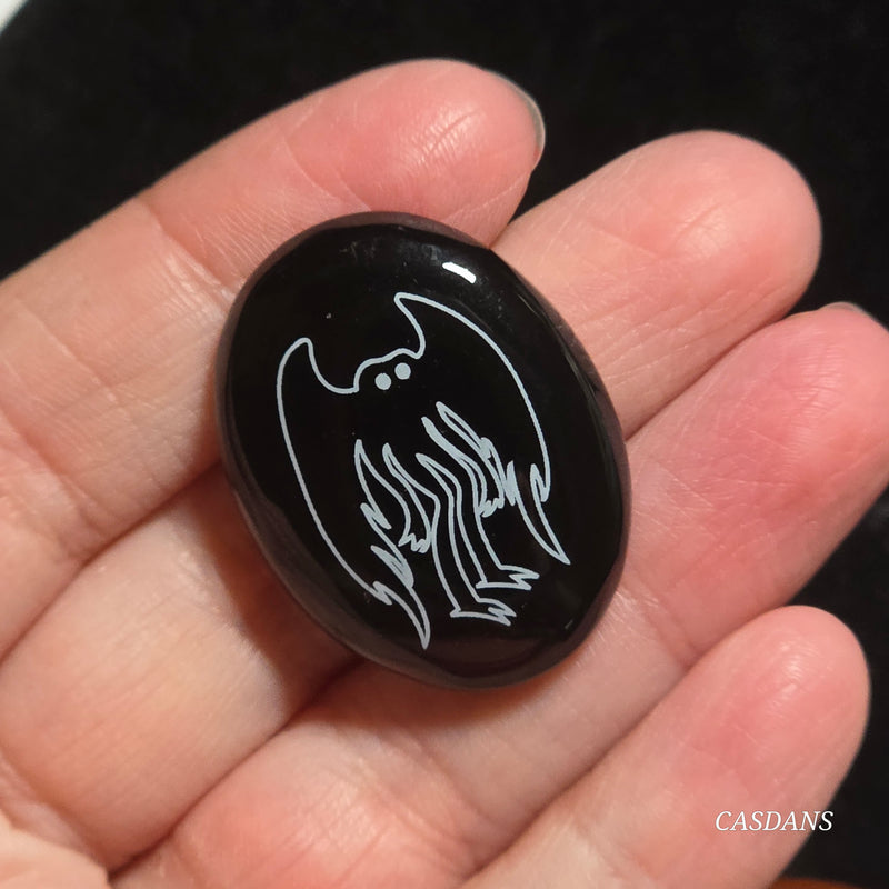 Engraved Onyx Cabochon