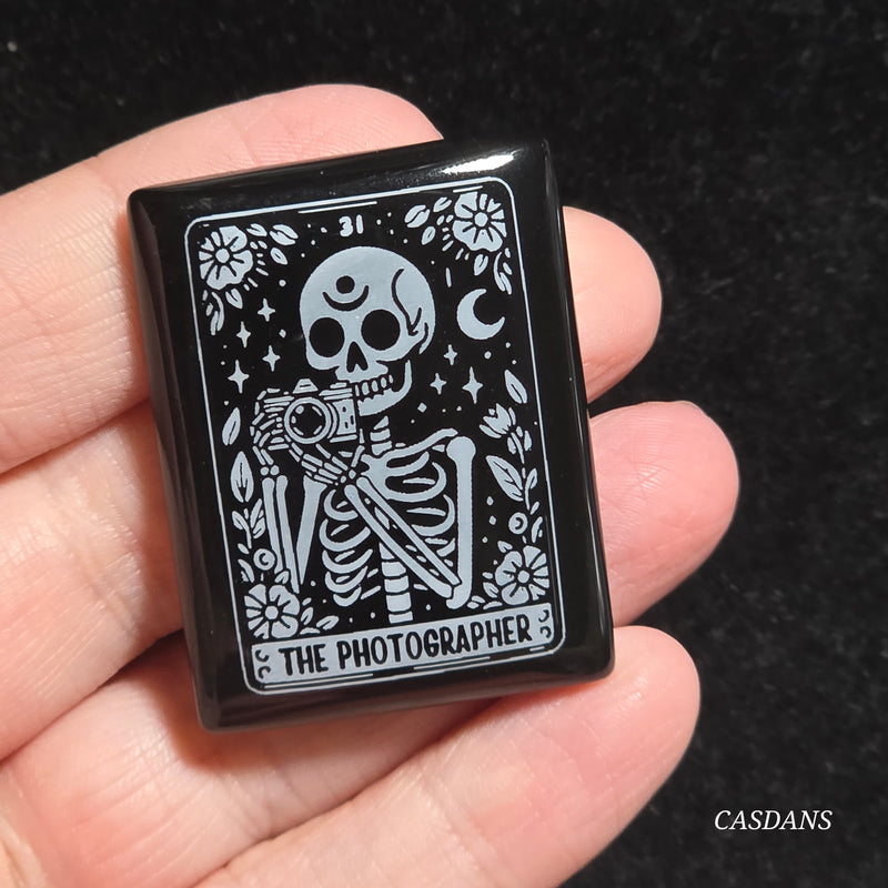 Engraved Onyx Cabochon