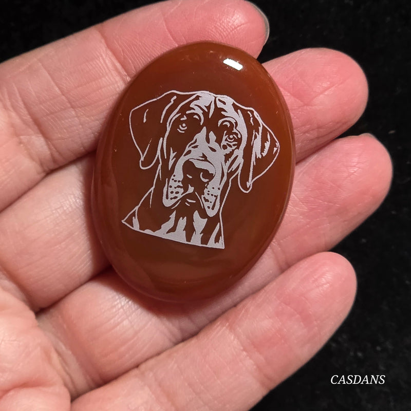 Engraved Onyx Cabochon