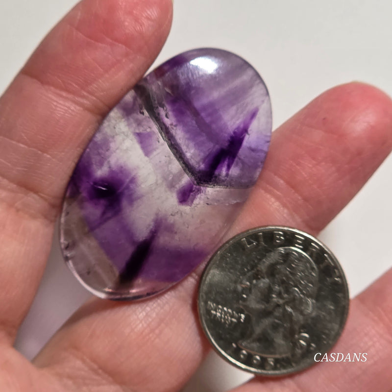 Chevron Amethyst Cabochon