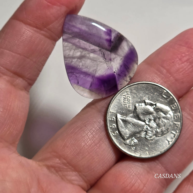 Chevron Amethyst Cabochon