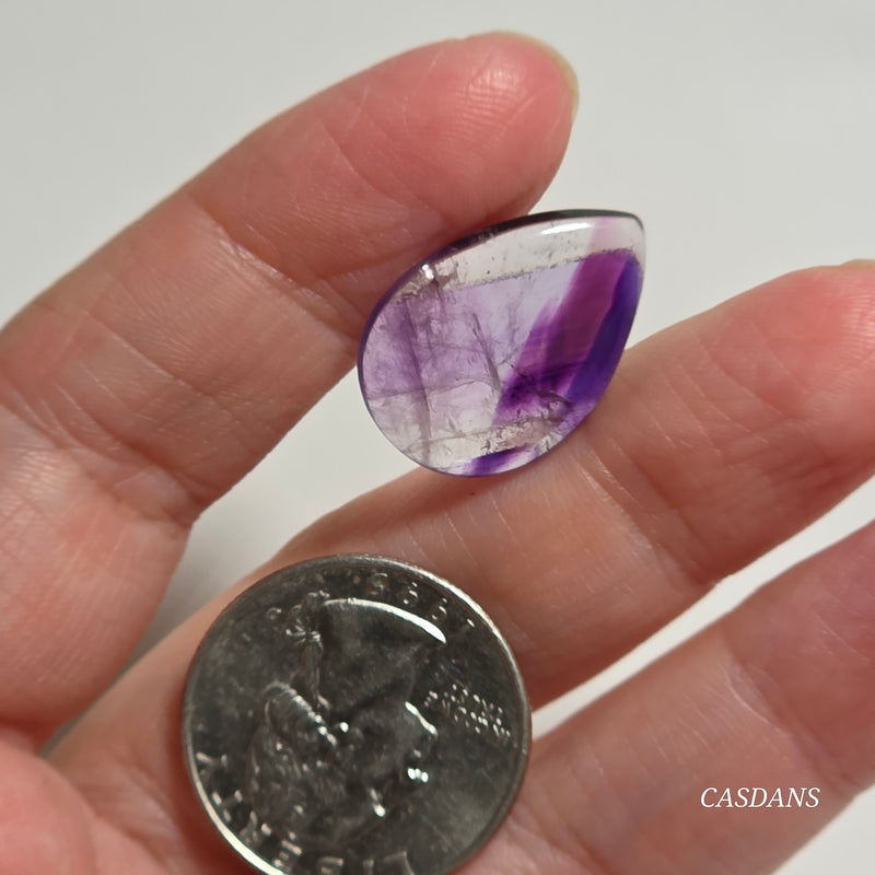 Chevron Amethyst Cabochon
