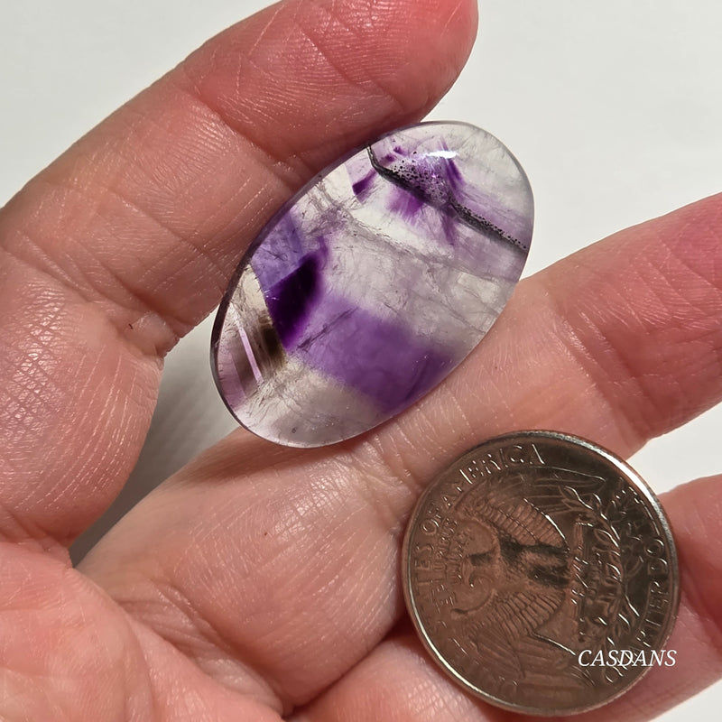 Chevron Amethyst Cabochon