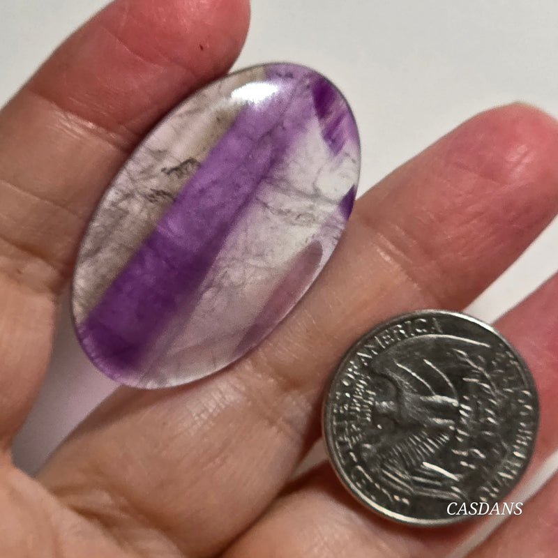 Chevron Amethyst Cabochon