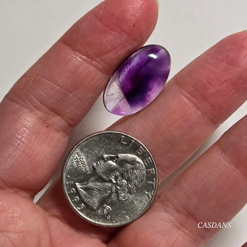 Chevron Amethyst Cabochon