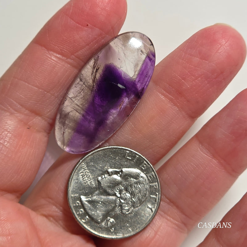 Chevron Amethyst Cabochon