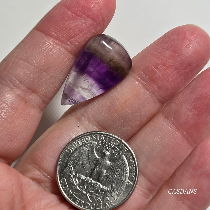 Chevron Amethyst Cabochon