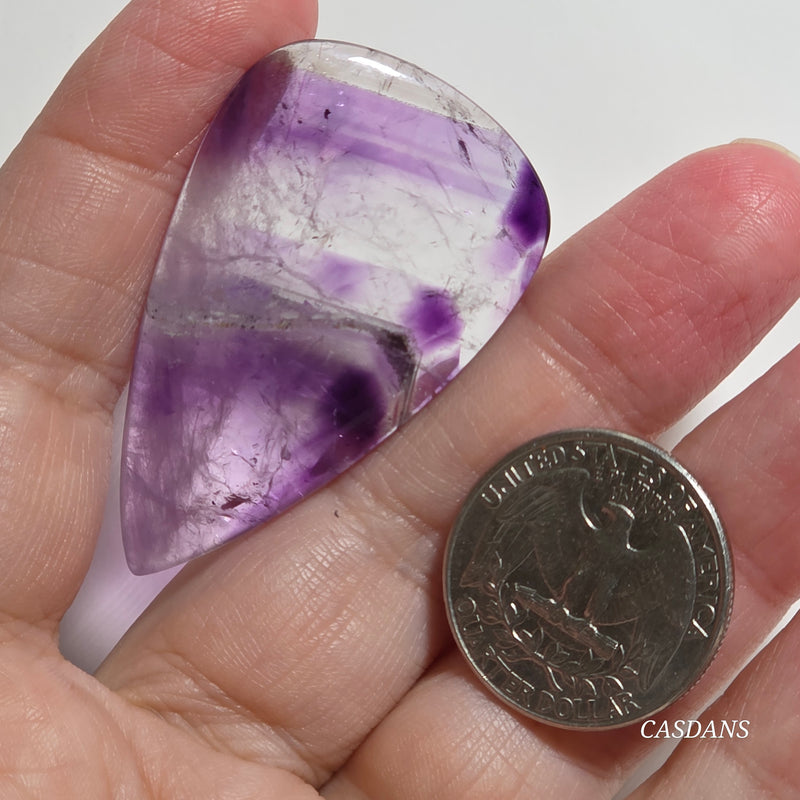 Chevron Amethyst Cabochon