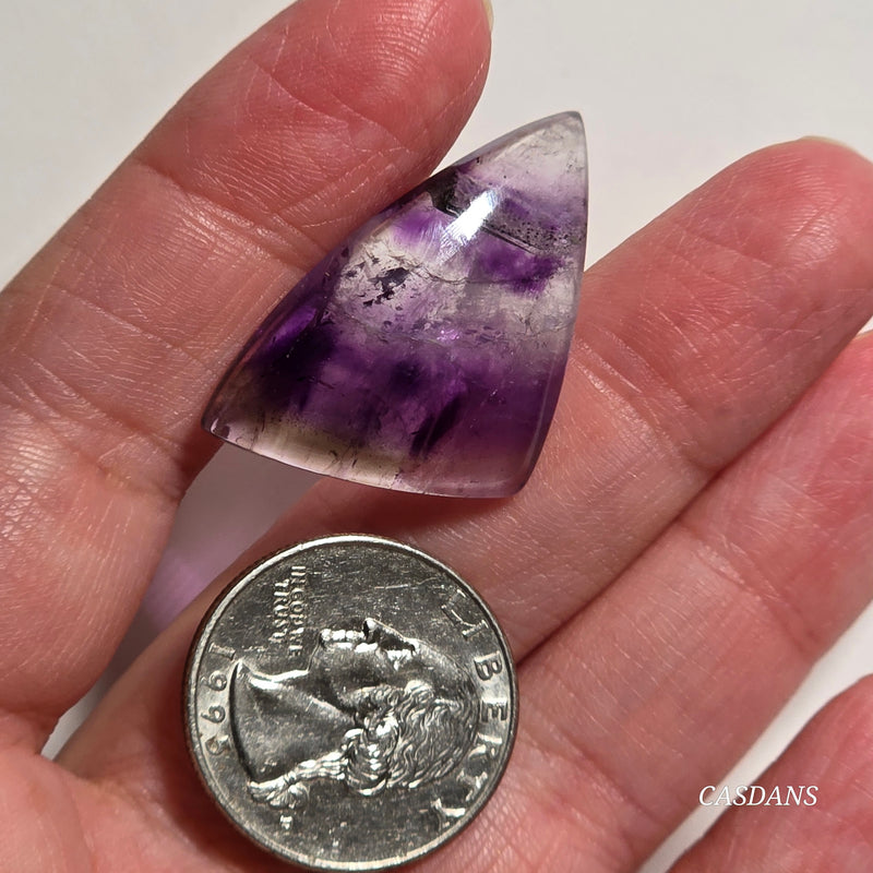 Chevron Amethyst Cabochon