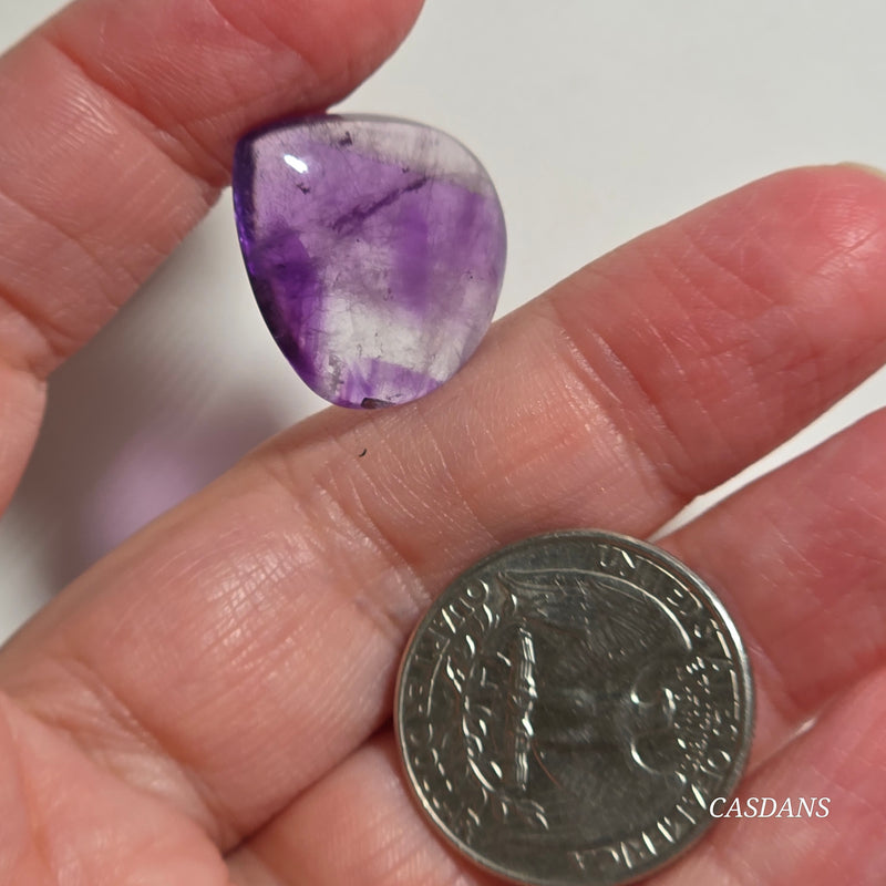 Chevron Amethyst Cabochon