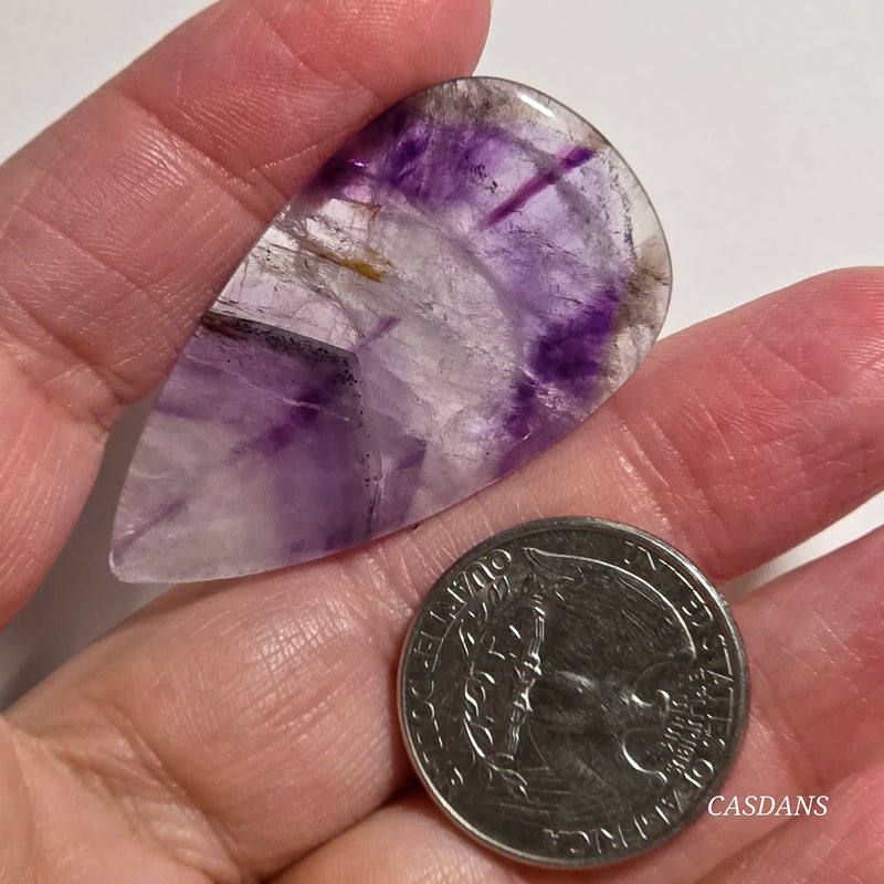 Chevron Amethyst Cabochon