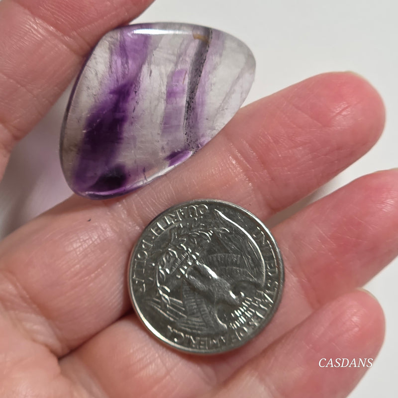 Chevron Amethyst Cabochon