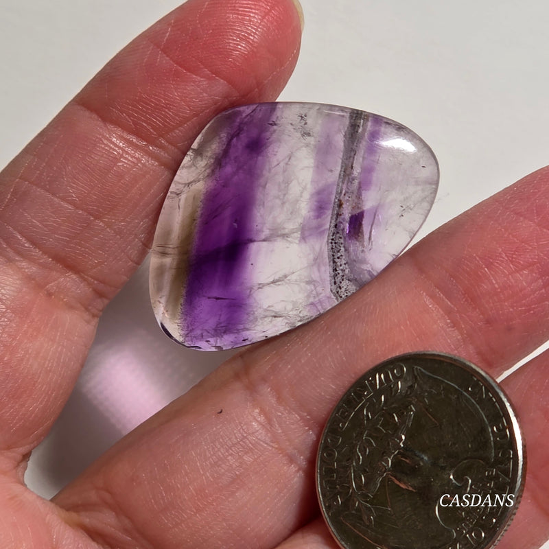 Chevron Amethyst Cabochon