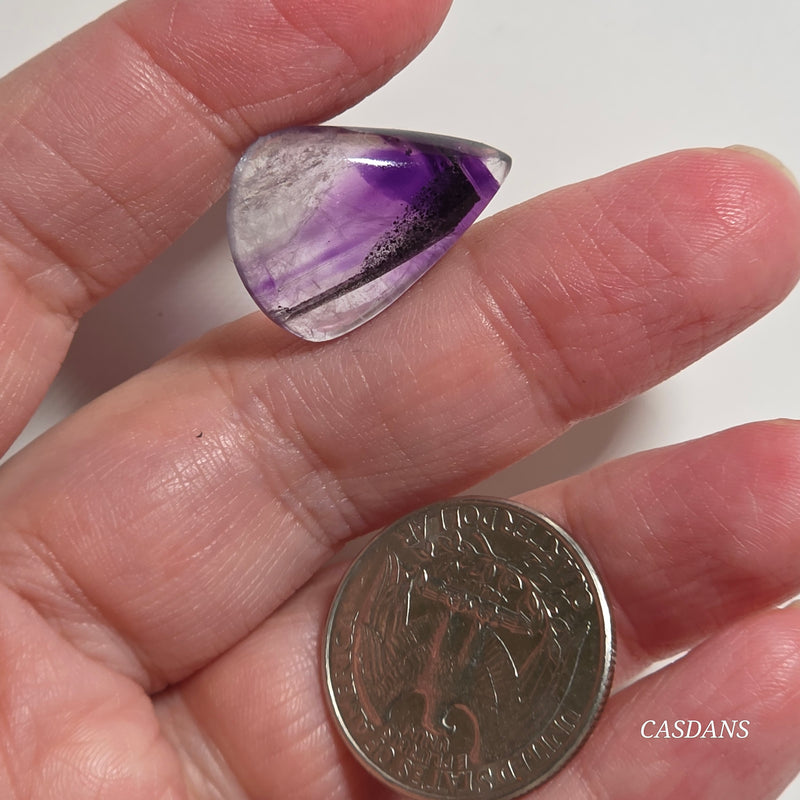 Chevron Amethyst Cabochon
