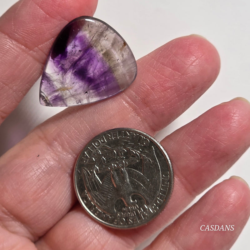 Chevron Amethyst Cabochon