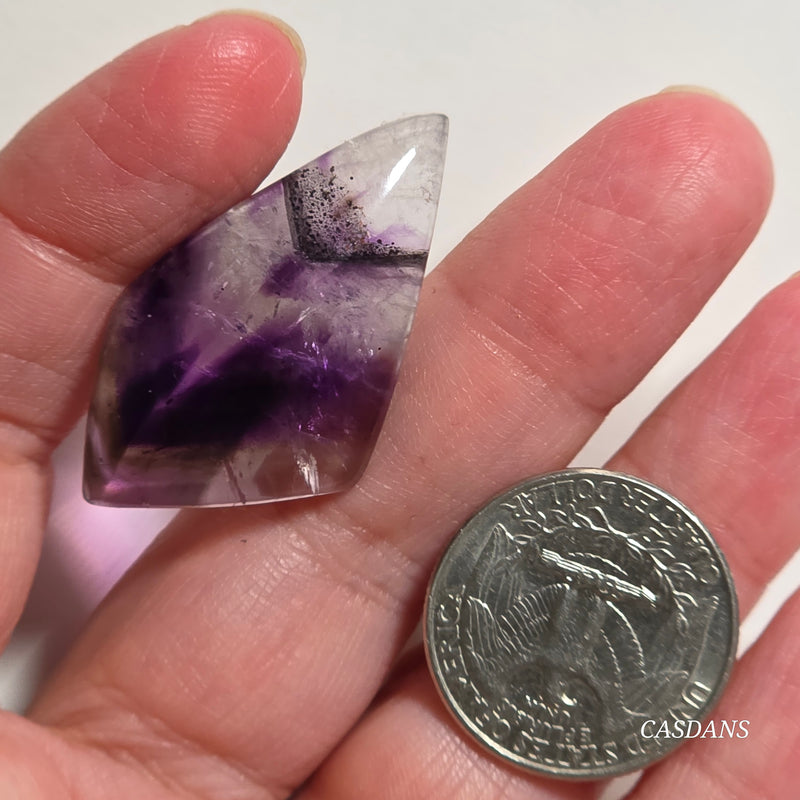 Chevron Amethyst Cabochon