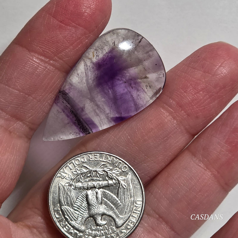 Chevron Amethyst Cabochon