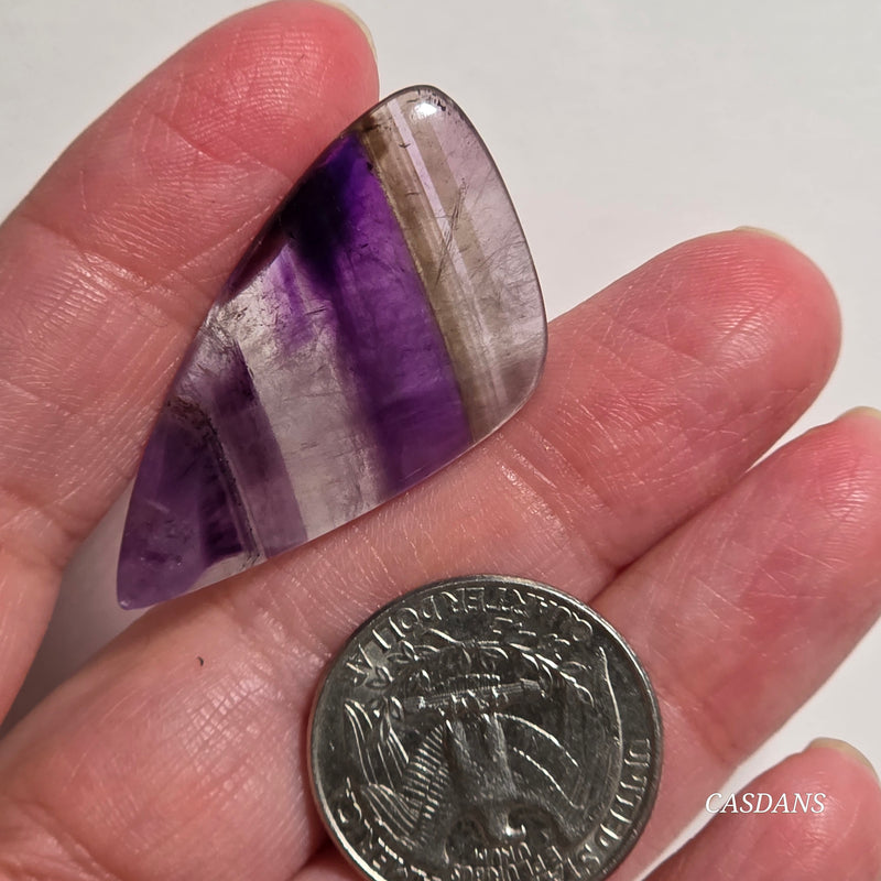 Chevron Amethyst Cabochon