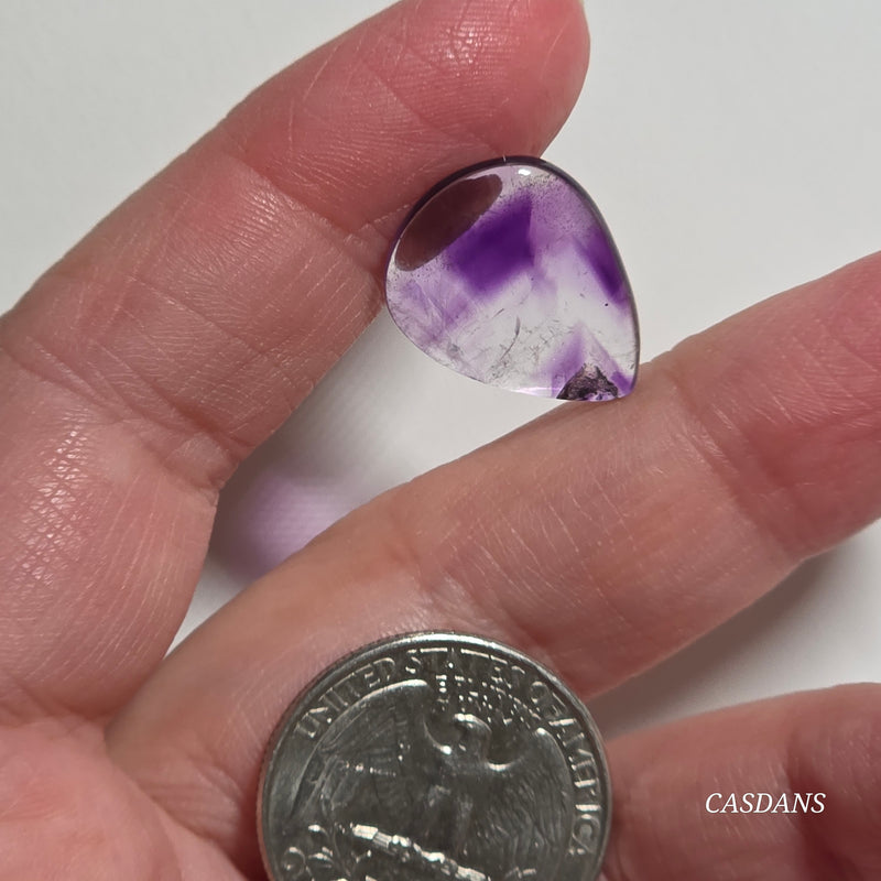 Chevron Amethyst Cabochon