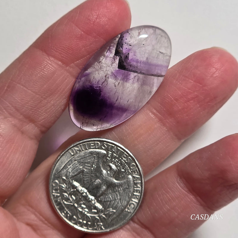 Chevron Amethyst Cabochon