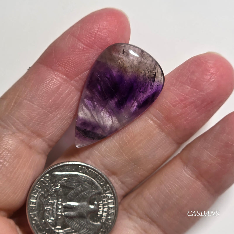 Chevron Amethyst Cabochon