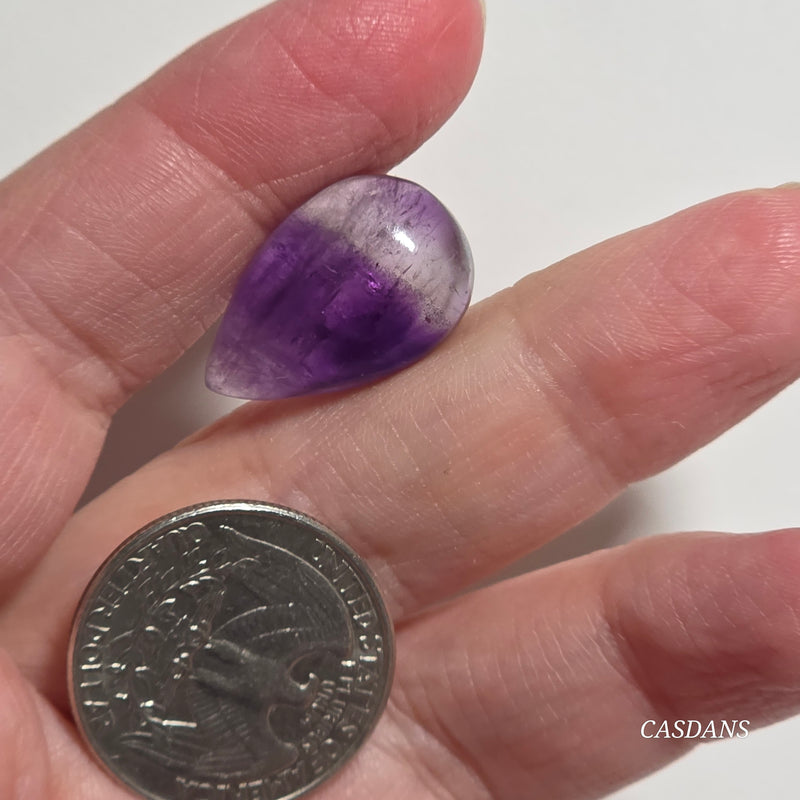 Chevron Amethyst Cabochon