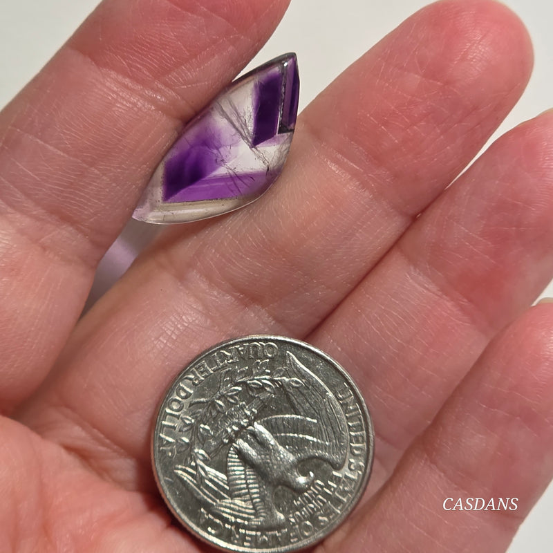 Chevron Amethyst Cabochon