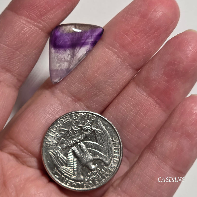 Chevron Amethyst Cabochon
