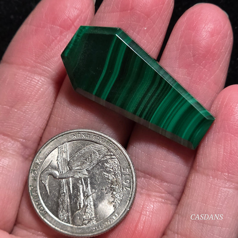 Malachite Coffin Cabochon