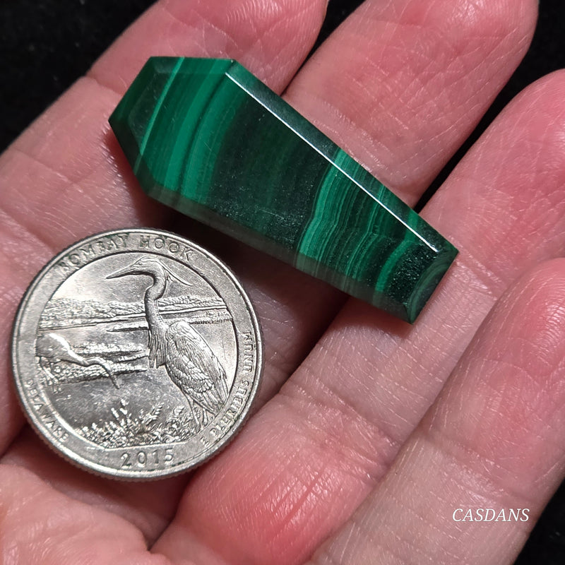 Malachite Coffin Cabochon