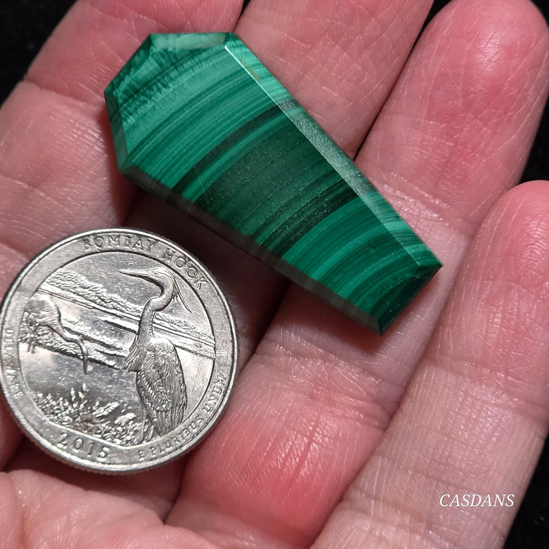 Malachite Coffin Cabochon