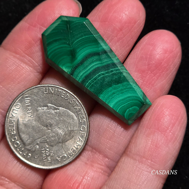 Malachite Coffin Cabochon