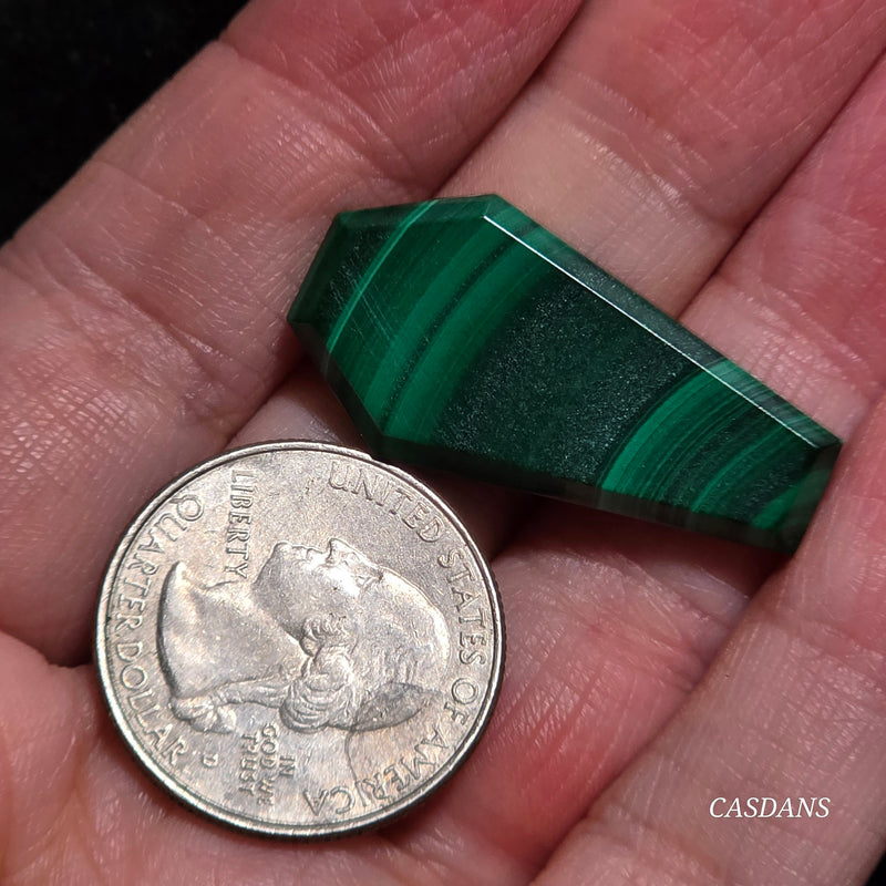 Malachite Coffin Cabochon