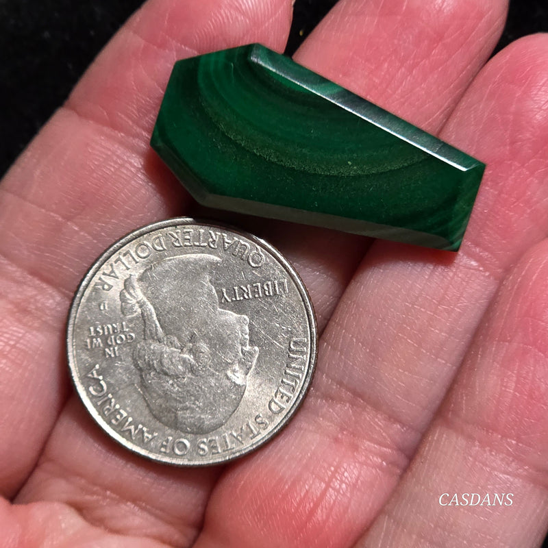 Malachite Coffin Cabochon