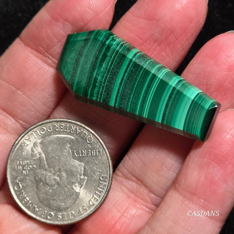 Malachite Coffin Cabochon
