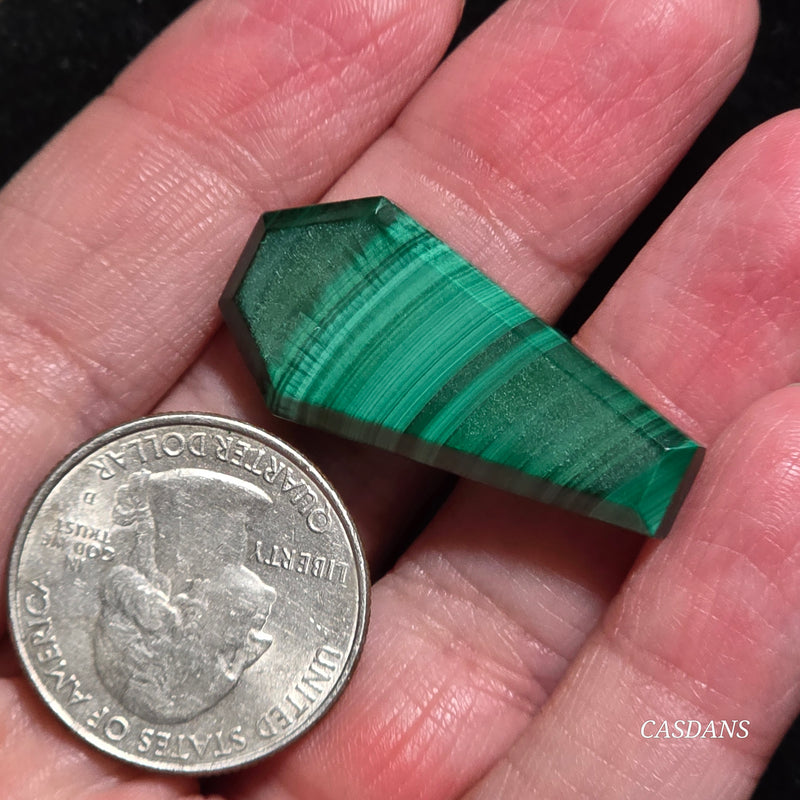Malachite Coffin Cabochon