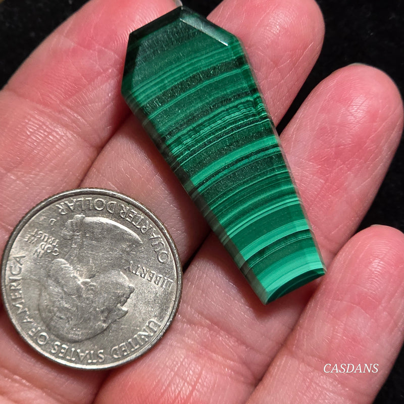 Malachite Coffin Cabochon