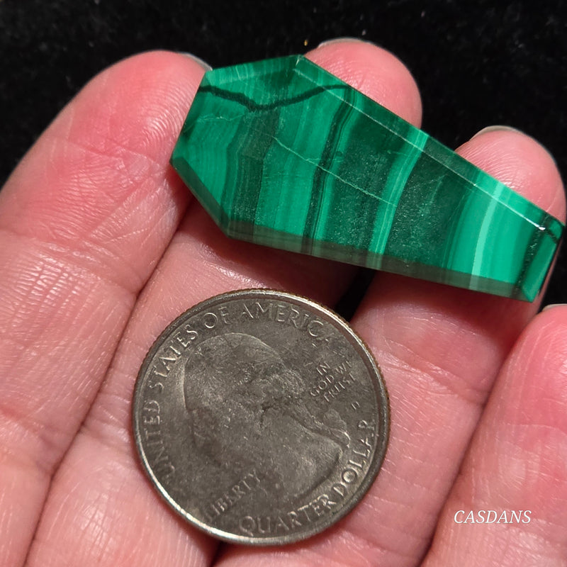 Malachite Coffin Cabochon