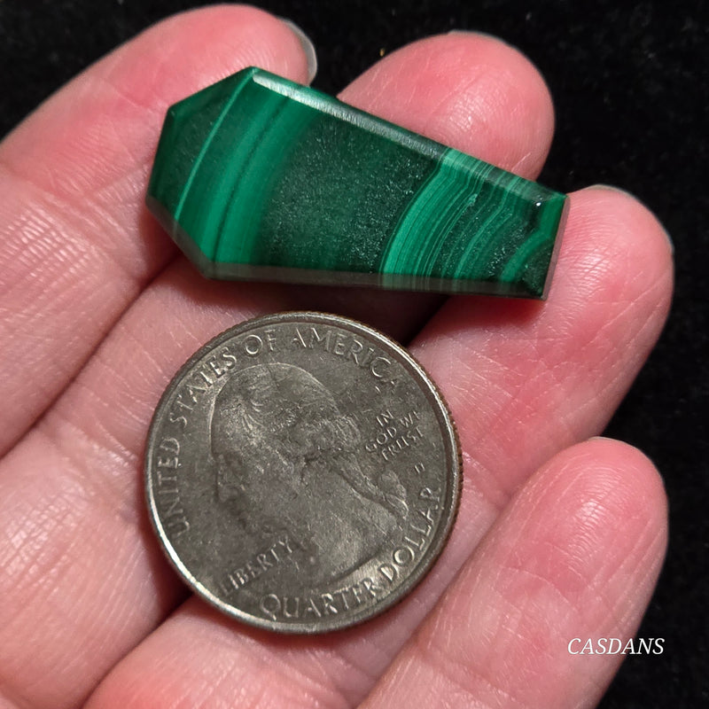 Malachite Coffin Cabochon