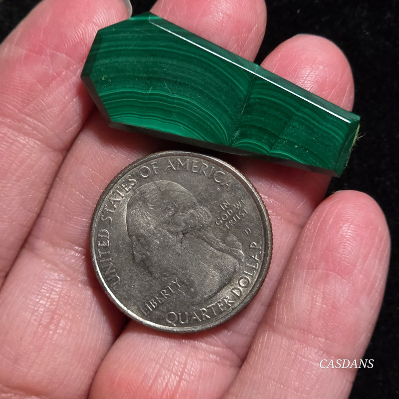Malachite Coffin Cabochon