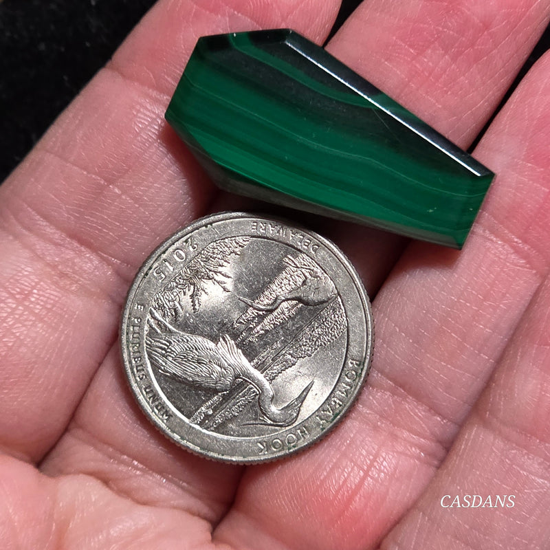 Malachite Coffin Cabochon