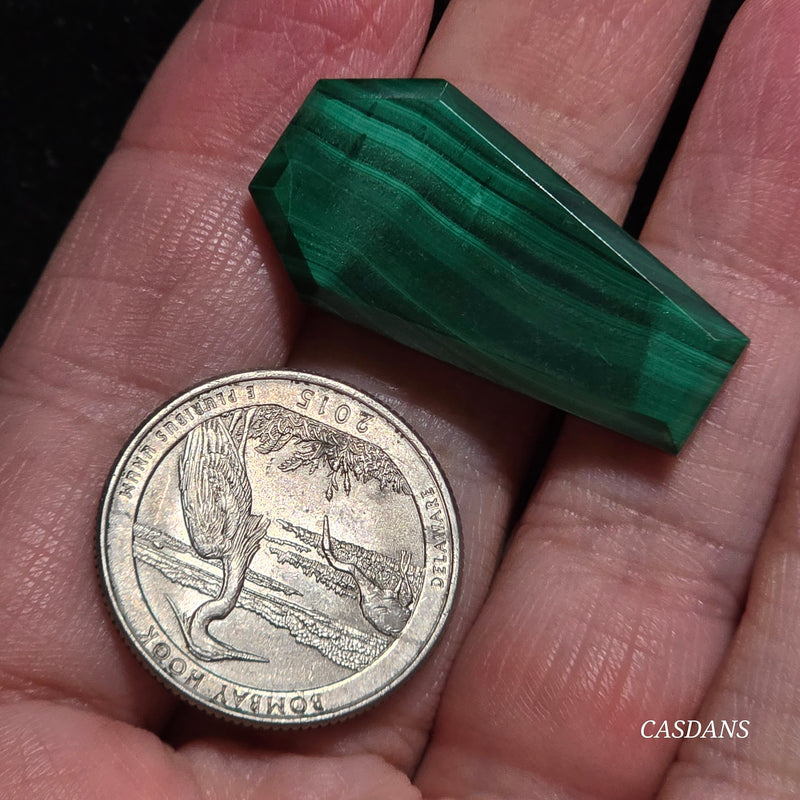 Malachite Coffin Cabochon