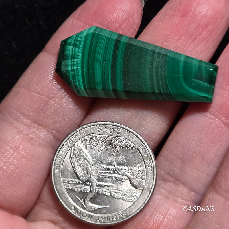 Malachite Coffin Cabochon